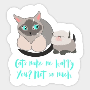 Cat mom gift, siamese cats and quote Sticker